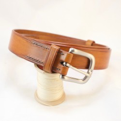 Ceinture cuir patiné artisanale 30 mm