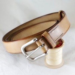 Ceinture cuir camel 30 mm