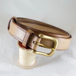 Ceinture cuir camel sur mesure