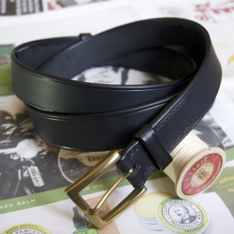 Ceinture cuir noire 30 mm