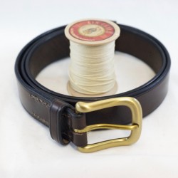 Ceinture cuir sur mesure havane