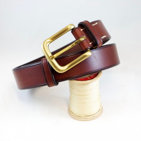 Ceinture cuir châtaigne sur mesure